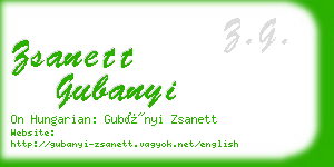 zsanett gubanyi business card